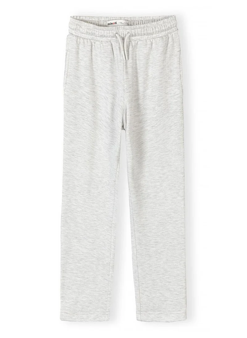 مينوتي Girls wide leg light grey joggers viscose blend